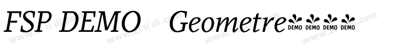 FSP DEMO   Geometre字体转换